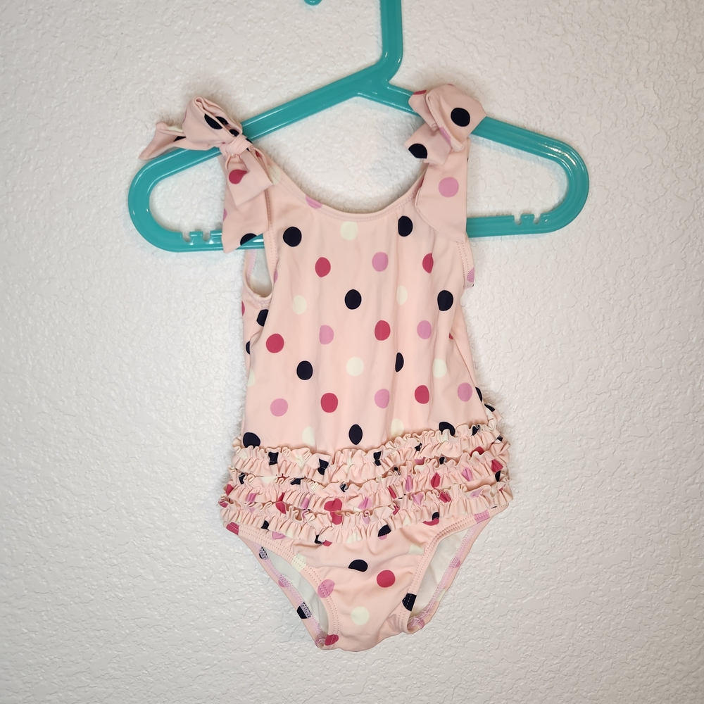 Gymboree poke dot ruffle one piece swimsuit poodle pretty 12-18 mos